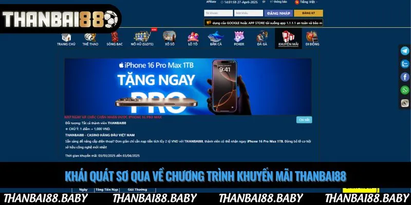 Khái quát sơ qua về chương trình khuyến mãi thanbai88
