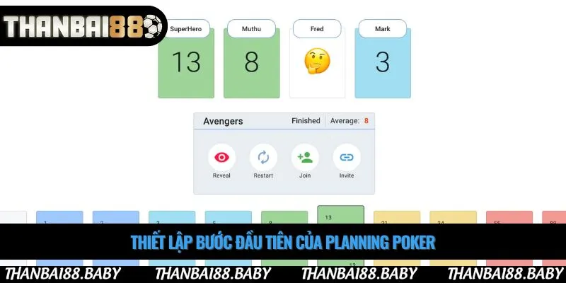 Thiết lập bước đầu tiên của Planning poker